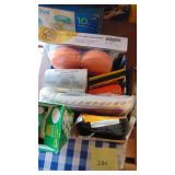 Cleaning Supplies, Fuller Crystal Cleaner and Box of Rugs