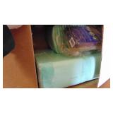 3/4 Full Box of Puppy Pads and Leash