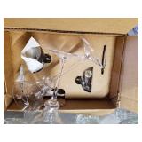 NOS Princess House Crystal, 3-Glass Baskets and 2 Sets of #038 Candleholders