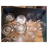 NOS Princess House Crystal, Glass Ice Bucket, Mugs, Spoon Holders and Coasters