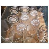 NOS Princess House Crystal, Glass Ice Bucket, Mugs, Spoon Holders and Coasters