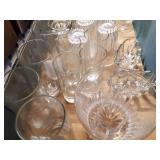 NOS Princess House Crystal, Glass Ice Bucket, Mugs, Spoon Holders and Coasters