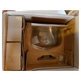 NOS Princess House Crystal Punch Bowl With Cups