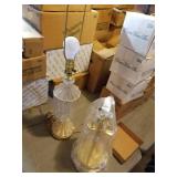 NOS Princess House Crystal, 2-Lamps #080, #046