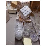 NOS Princess House Crystal, Bowls & Saucers, Pitcher, Lowballs, Coasters and #832