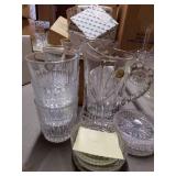 NOS Princess House Crystal, Bowls & Saucers, Pitcher, Lowballs, Coasters and #832