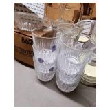 NOS Princess House Crystal, Bowls & Saucers, Pitcher, Lowballs, Coasters and #832