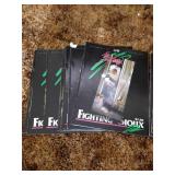 Stack of (22) Fighting Sioux Hockey Programs from the 80s/90s