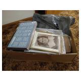 Box of Picture Frames & Decor