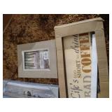 Box of Picture Frames & Decor