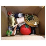 Box of Misc Household - Sewing, Craft, Etc