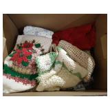 Box of Towels, Bags, Etc