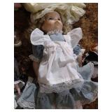 Box of (9) Porcelain Dolls