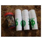 Large Lot of Plastic UND Sioux Drink Cups