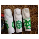 Large Lot of Plastic UND Sioux Drink Cups