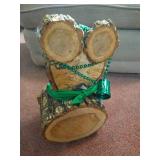 Small Rustic Wood Bear - "Welcome Friends"