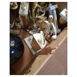 Box of Vintage Bowling Trophies