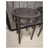 (2) Small Round Metal Tables
