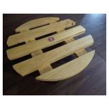 (2) Round Rolling Wooden Platforms
