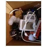 Box of Christmas Village Items