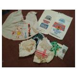 Box of Vintage Cloth Items - Towels, Doilies, Etc