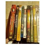 Box of DVDs - Several New in Shrinwrap