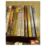 Box of DVDs - Several New in Shrinwrap