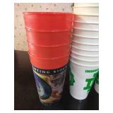 Large Lot of Plastic Fighting Sioux Cups