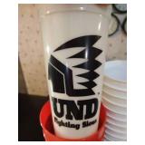 Large Lot of Plastic Fighting Sioux Cups