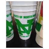 Large Lot of Plastic Fighting Sioux Cups