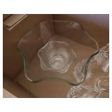 (2) Boxes of Glass Dishes - Cake Platter, Etc