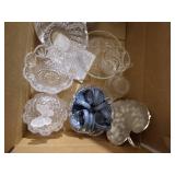 (2) Boxes of Glass Dishes - Cake Platter, Etc