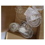 (2) Boxes of Glass Dishes - Cake Platter, Etc