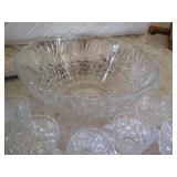 Vintage Punch Bowl & (12) Glasses