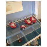 Jewelry Box With Contents - Mostly Pins