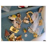 Jewelry Box With Contents - Mostly Pins