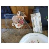 Wooden Table & Decor Lot