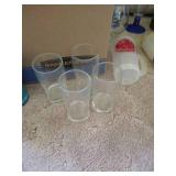 Large Misc Lot - Lamp, Pillar, Footstool, Glasses