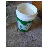 Large Misc Lot - Lamp, Pillar, Footstool, Glasses