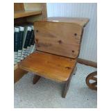 (2) Wooden Doll Items - School Desk & Tricycle