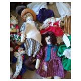 Large Lot of Dolls - Many Handmade