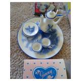 (3) Doll Tea Sets & Doll Silverware