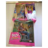 (3) Barbie Dolls - Norwegian, French & Becky School Photographer