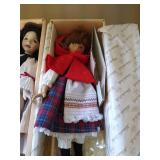 (2) Knowles Heroines from the Fairy Tale Forest Dolls - Snow White & Red Riding Hood