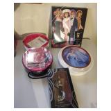 Barbie Lot - Ornament, Plate, Cards & Bunko