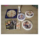 Princess Diana Collectible Lot - Plates, Figurine, Magazines