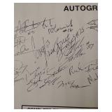 1987-88 Fighting Sioux Hockey Autographed Team Roster Card