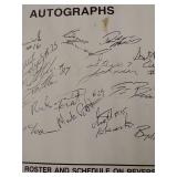 1987-88 Fighting Sioux Hockey Autographed Team Roster Card