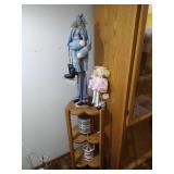 Wooden Shelf & Contents