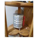 Wooden Shelf & Contents